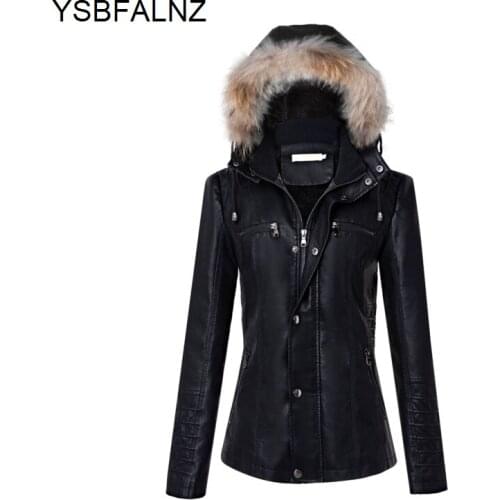 YSBFALNZ Womens Winter Leather Jackets