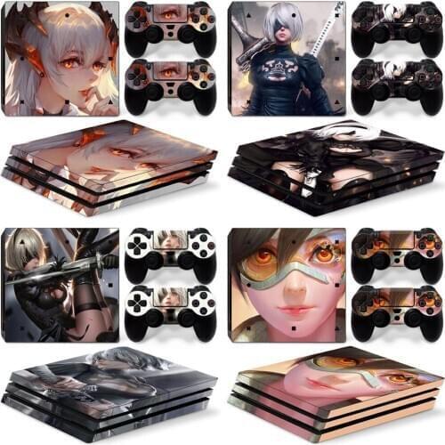 Vinyl Decal Protective Skin Cover Sticker for PS4 Pro Console & Controller