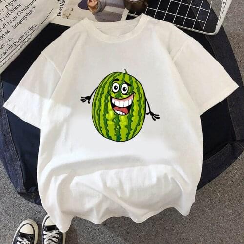 Watermelon Aesthetic T-Shirt Women Tumblr 90s Fashion Graphic Tee Cute T Shirts And Cartoon watermelon Summer Tops Female