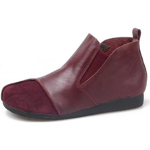 239-3 New Handmade Single Boot Comfortable Short Boots Soft-soled Womens Boots with Flat Soles Women Casual Vulcanize Shoes