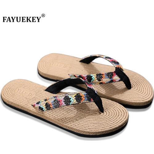 FAYUEKEY 2020 Shoes Summer Home Slippers Women Outdoor Beach Casual bathroom Non-slip Fashion Coquette Sandals Flip Flops
