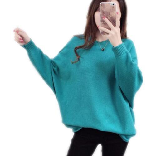 Sweater Women O-Neck Knitted Winter Sweaters Tops 2018 New Female Batwing Loose Casual Pullovers Sweater Jumper Pull FemmeQ977