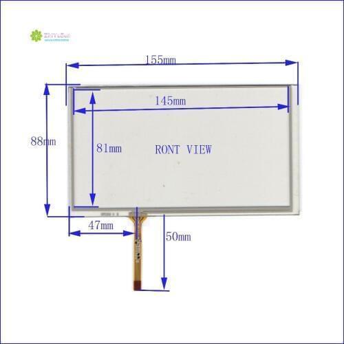 ZhiYuSun NEW XWT288 155mm*88mm 6.2inch 4 line For CarDVD touch screen panel for HSD062IDW1 display this is compatible