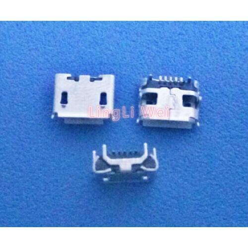 10pcs,micro USB 5pin jack Ox horn Four leg plate socket Female socket USB connector Ox horn short needle mini usb Free shipping