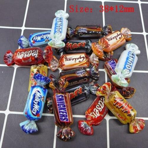 15Pcs 1/12 Scale Dollhosue Miniature Cute Simulation Chocolate Candy Food Resin Snack Bag Pretend food for Dolls Kitchen Toys