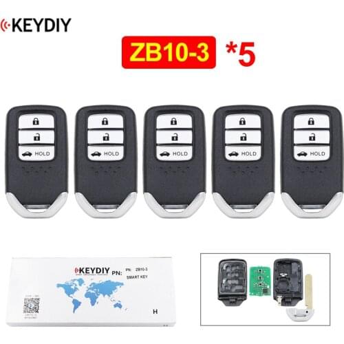 5Pcs/Lot KEYDIY 3 Button Universal KD Smart Key ZB10-3 Car Key Remote Replacement for KD-X2 Fit for More than 2000 Models