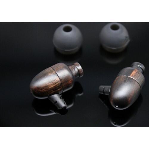 8mm wood shell Diy earphone accessories black Sandalwood