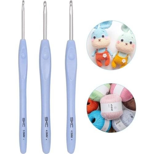 Aluminum Crochet Hook Handcraft Weave Knitting Needles DIY Sweater Scarf Garments Making Crochet Needles Knitted Accessories