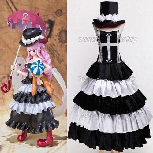 Free Shipping One Piece Perona Black Cosplay Dress Custom Made for Halloween and Christmas