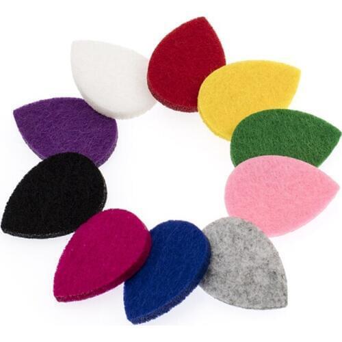 Colorful Water Drop Shape Trendy Aromatherapy Felt Pads Fit Essential Oil Diffuser Floating Locket DIY Accessories 200pcs