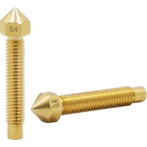 3D printer parts 0.4mm nozzles 1.75mm 3.0mm filament printer accessories supplies M6 extended long nozzle lip copper brass