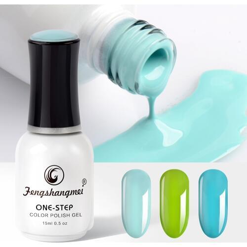 Fengshangmei Soak Off Nail Gel One Step gel Long Lasting Nail Art 30 Beauty Colors Nail Maniure Gel 15ML