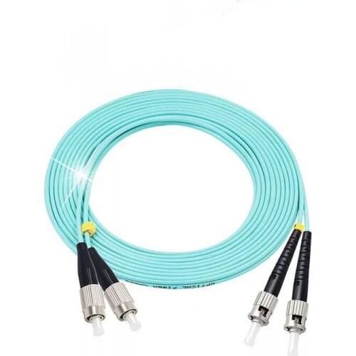 Stock Ready OM3 FC/UPC-ST/UPC Multi-Mode Fiber Cable Multimode Duplex Fiber Optical Jumper Patch Cord 5pcs Lot