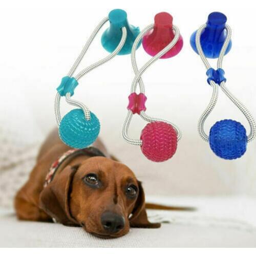 Dog Interactive Ball Toys Molar Chew Toy Pet Supplies Rubber Suction Cup Teeth Cleaning Tools Dog Teeth Cleaning Pet Products