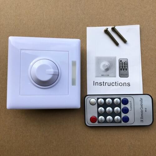 Infrared Remote Control Switch LED Dimmer 220V 110V LED Stepless Trailing Edge Phase Dimmer 86 Type Dimmer For LED Lamps