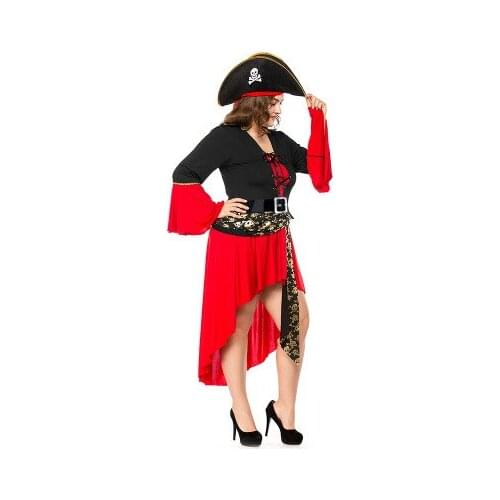 Captain pirates caribbean Jack Sparrow Pirate cosplay costume Adult women Pirate Dress pirate eye patch