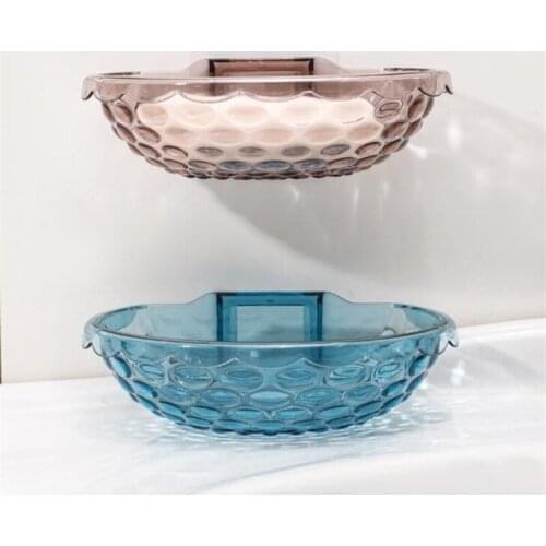 Creative Suction Cup Drain Soap Box Transparency Plastic Holder Soap Dish Case Storage Rack Strong Sucker Bathroom Accessories