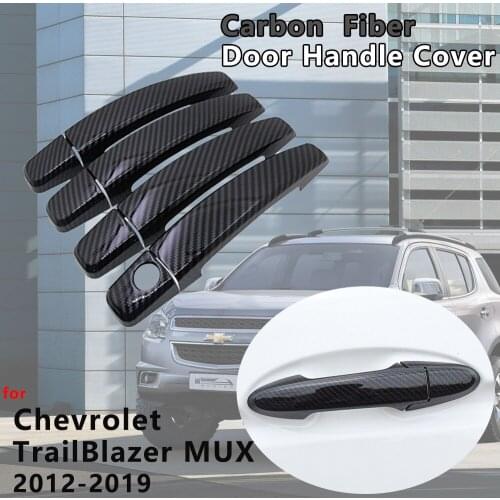 Carbon Fiber Door Handle Cover Catch Trim Car Accessories for Chevrolet TrailBlazer MUX 2012 2013 2014 2015 2016 2017 2018 2019