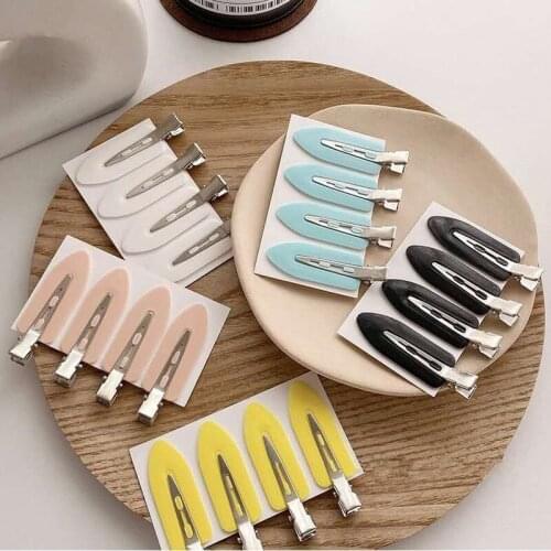 Seamless Fashion Wide Resin Hair Clips For Women Girl Protect Hair Makeup Duckbill Clip Bangs Hairpins Candy Color Barrette