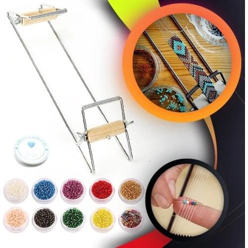 DIY Wood Weaving Beading Loom Kit for Jewelry Bracelet Handmade Knitting Machine Wood Alloy Material YE-Hot