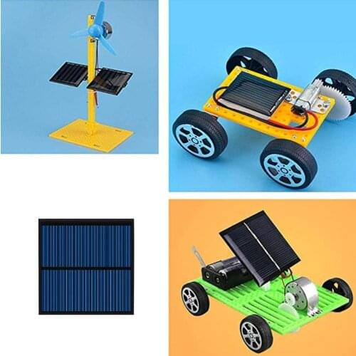 High Quality 5.5v 80ma Round Black Mini Solar Panel Glue Board Portable Polycrystalline Charging Diy Handicrafts To Silicon O1H8