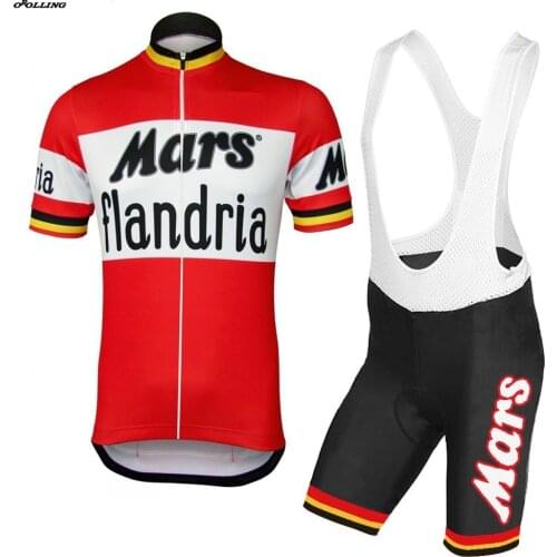 New Red Retro Belgium Team Cycling Set Customized Road Mountain Race Classical OROLLING