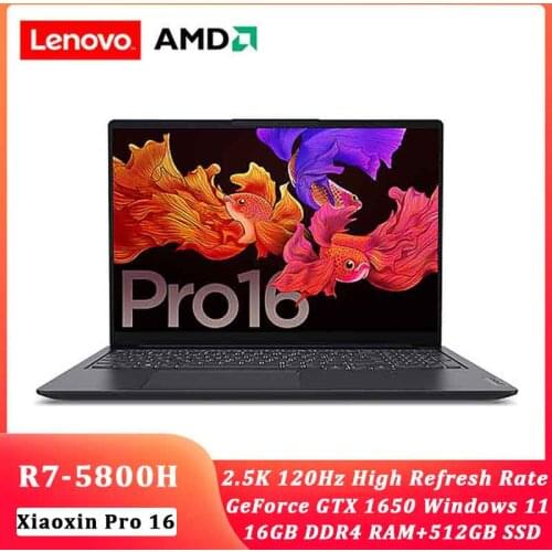 Lenovo laptop pro16 Xiaoxin New 2021 AMD Ryzen7 5800H 16GB RAM 512GB 16inch IPS screen notebook computer Ultraslim laptop