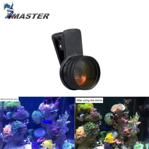 Seawater coral cylinder photography lens sea cylinder filter three lens with macro filter aquarium blue light