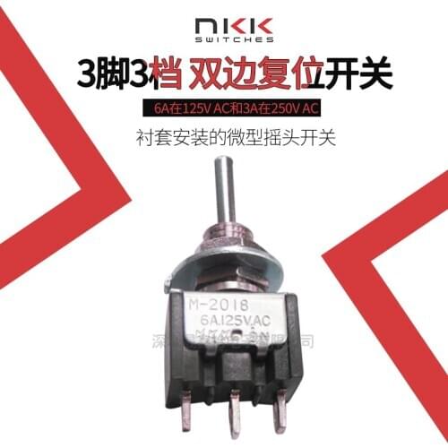 Original new 100% M- 2018 button head switch 3pin 3 gear self reset opening 6mm