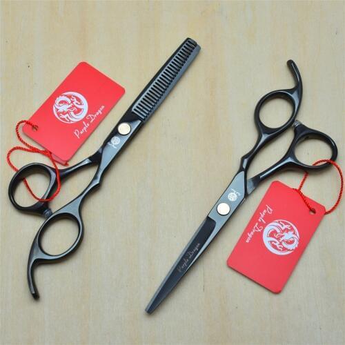 1005Z 5.5'' 16cm Purple Dragon Black TOP GRADE Hairdressing Scissors Cutting Scissors Thinning Shears professional Hair Scissors