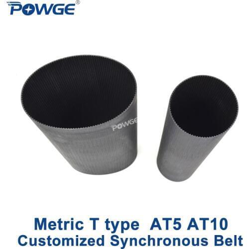 POWGE Metric T Type AT5 AT10 synchronous Pitch 5mm 10mm Customized production all kinds of Trapezoid T10 T20 Timing Belt pulley
