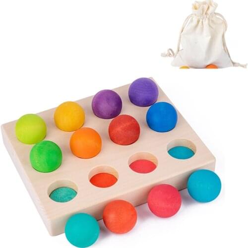 12-color Grinding Ball 3.5cm Sorting Ball Plus Color Paired Classification Eye Shadow Children Puzzle Early Education Toys