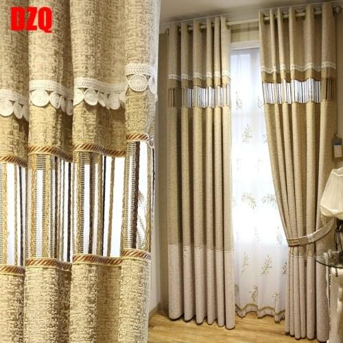 Modern Stripe Luxury European Style Blackout Curtain for Window Curtains for Living Room Elegant Drapes