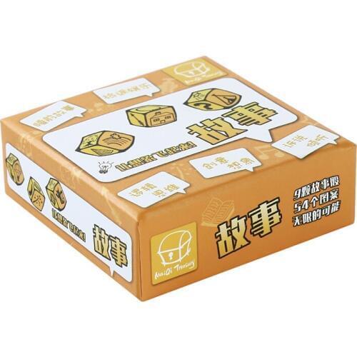 Party Games Story Dice Puzzle Board Game Telling Story Metal Boxes Family/Party/Friends Parents Children Funny Toys