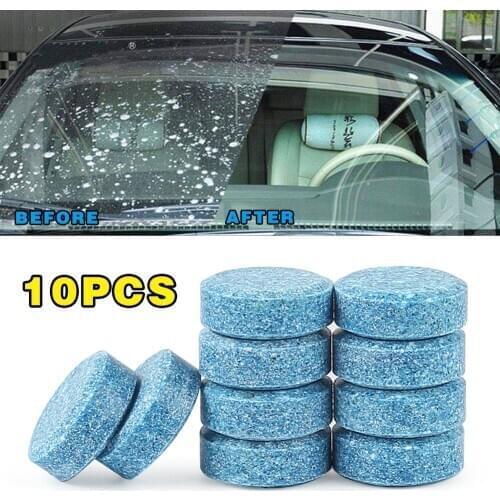 10pcs Car Glass Washer Car Windshield Glass Washer Cleaner Pill Compact Effervescent Tablets Window Repair Car Beauty Tool