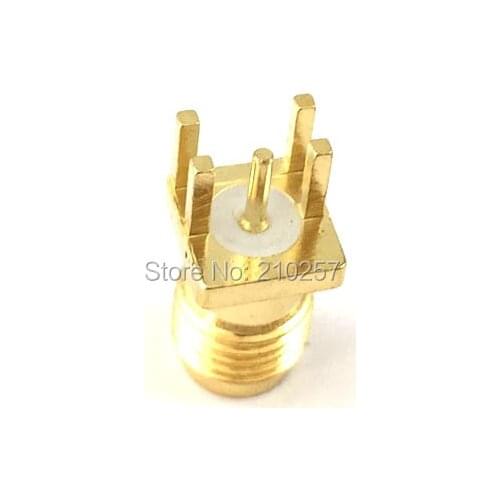 2PCS SMA Female RF Connector SMA-KE 1.6mm PCB Mount and SMA Female Plug Straight Receptacle Solder Adapter Connector