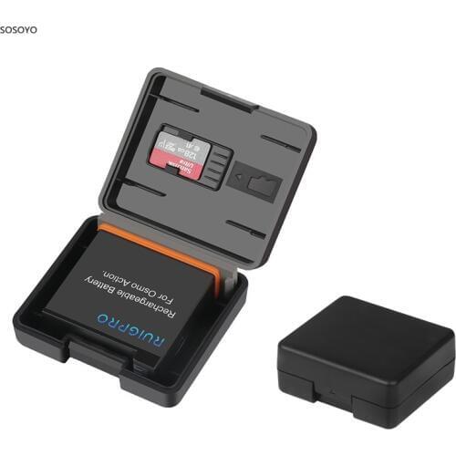 2pcs Battery Case Battery TF card Storage Box Moisture-proof box For DJI Osmo Action Sports Camera Accessories
