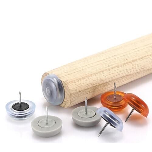 20pcs Rubber Chair Leg Pads Floor Protector For Coffee Table sofa desk Non-slip Mute Round with Screws Furniture Legs Hardware