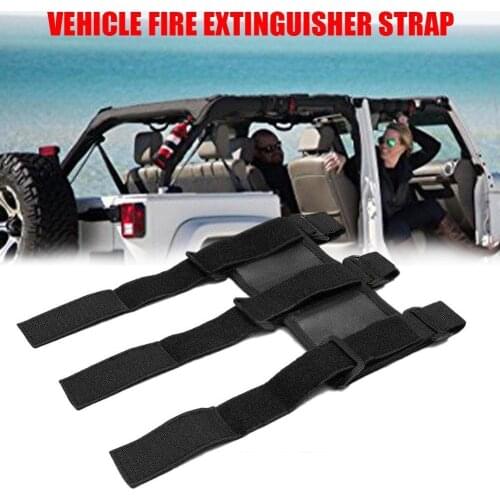 2021 Oxford Cloth Car Fire Extinguisher Fixed Fastener Straps Holder Automobile Adjustable Roll Bar For Jeep Wrangler TJ JK Jl