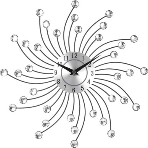 3D Large Wall Clock Metal Crystal Modern Home Decoration Silent Clocks For Living Room Office