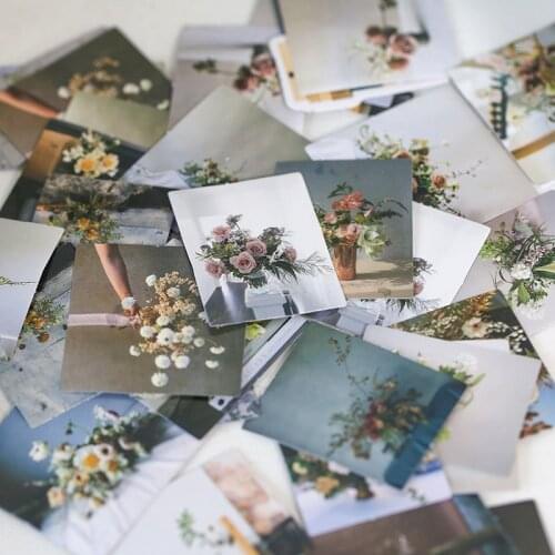 46pcs Flowers Sunset Poem Decorative Stickers Stick Label Diary Stationery Album Stickers