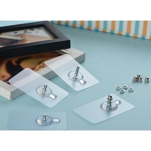 6Size Punch-Free Non-Marking Screw Stickers Wall Picture Hook Invisible Traceless Hardwall Drywall Picture Hanging Kit