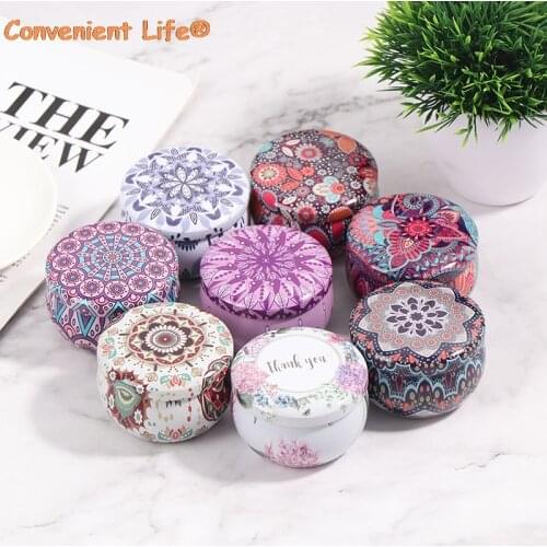 8 Styles Drum-shaped Candy Cookie Box Festive Party Supplies Rose Tea Pot Tin Box Small Fresh Home Garden Personality Candy Box