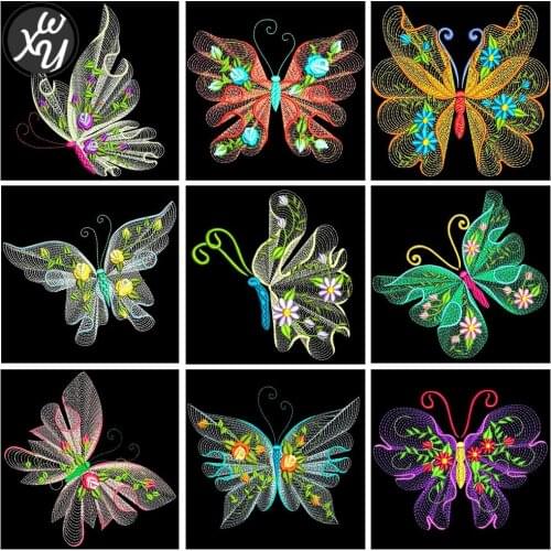 Butterfly Diamond Painting Animals Diamond Mosaic Full Drill Diamond Embroidery Cross Stitch Kit Diamond Painting for Home Decor