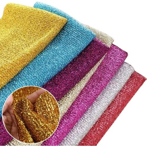 Cheap Glitter Fabric Dolls Quilting Fabric For Crafts Handmade And Stage Costumes Wedding And Christmas Decorations JA17