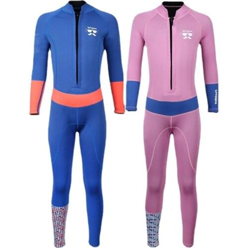 SABOLAY Kids 2mm Neoprene Swimsuit Wetsuits Childrens Swimwear Long Sleeve Elastic Diving Suits Snorkeling Surfing Rash Guards