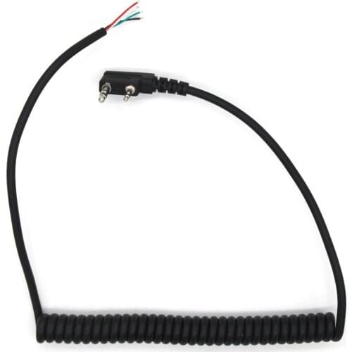 Speaker Mic Walkie Talkie Speaker Cable For Baofeng UV5R For Kenwood TK-240 For Linton Hand Mic 2 pin 4 Wire Speaker Mic Line
