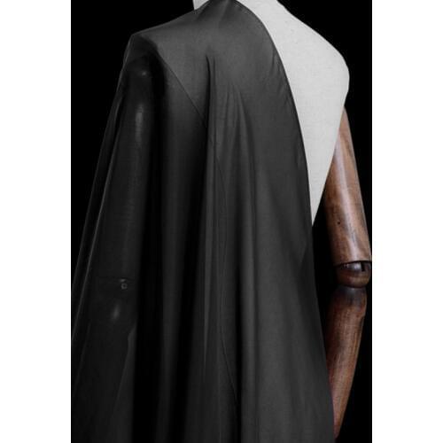 Elegant gentle solid colors 100% mulberry silk chiffon fabric transparent for dress linning fabric 25 meters small wholesale