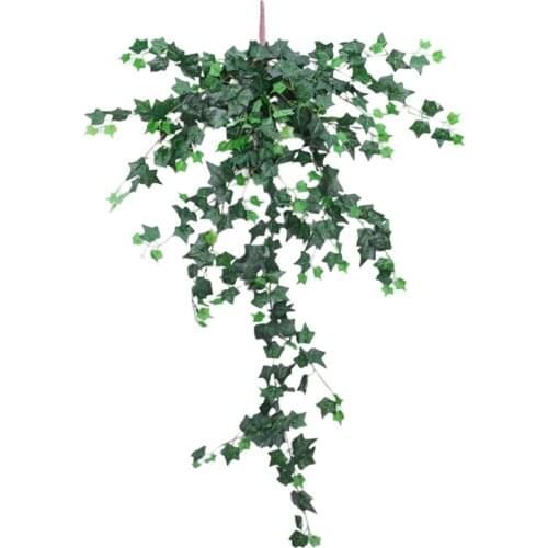 Artificial Plant For Weddings Home Offices Hotels Parties Natural Simulation Parthenocissus Green Leaves Wall Hanging Decoration