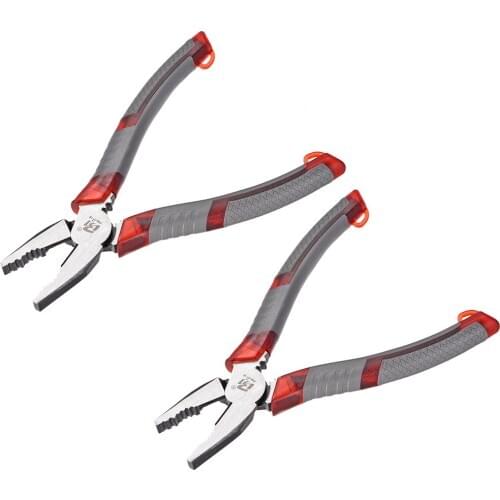 Uxcell Combination Pliers 8 Inch Wire Cutting Pliers with Wire Crimper Cutter Function 2 Pcs
